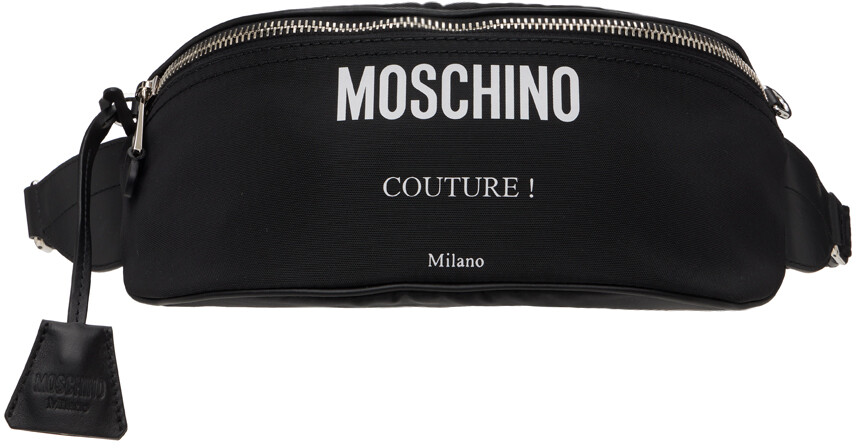 

Черная поясная сумка Couture Moschino