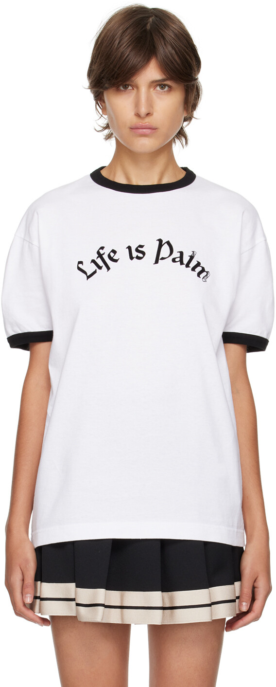 

Белая футболка \Life is Palm\"" Palm Angels