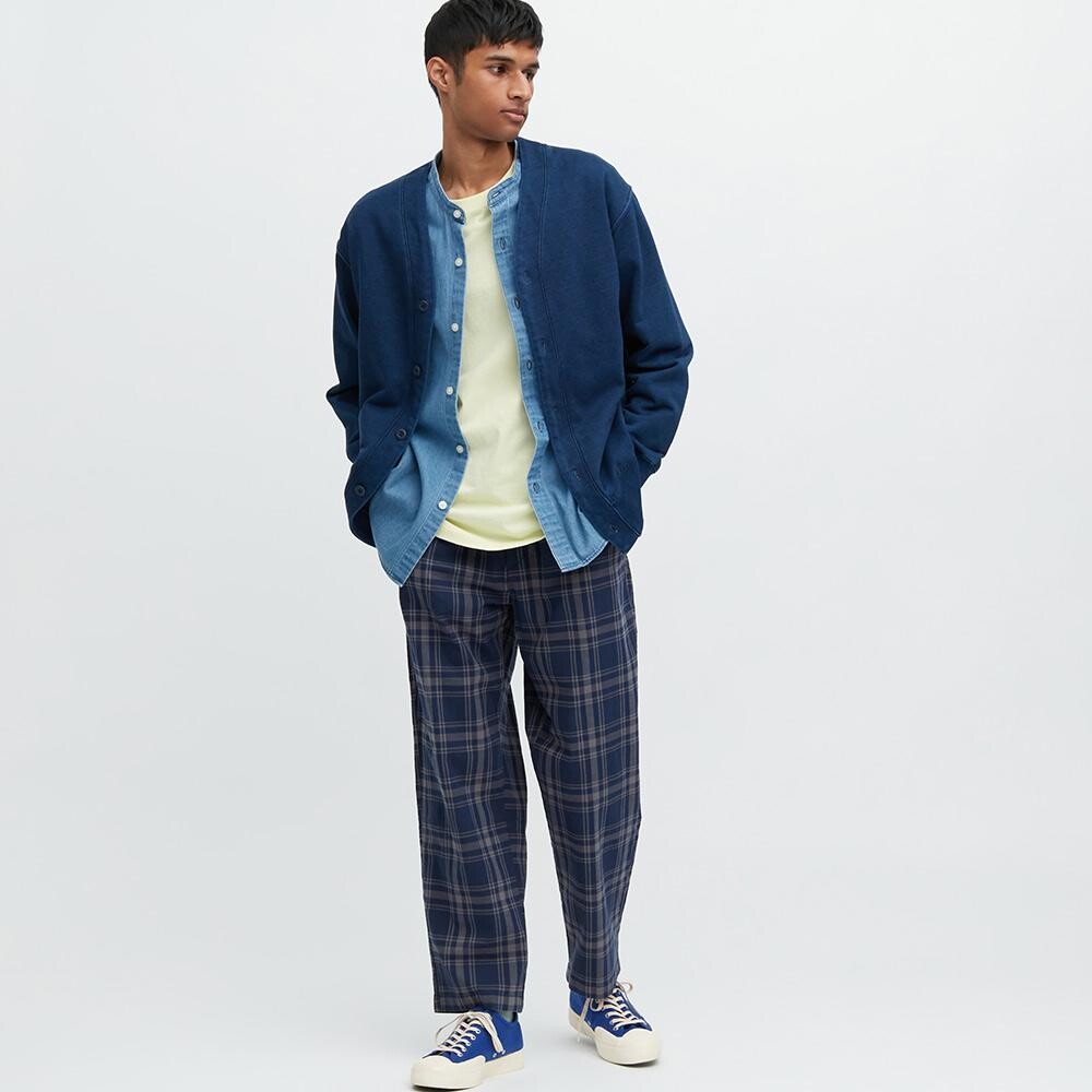 

Эластичные укороченные брюки унисекс Uniqlo, синий