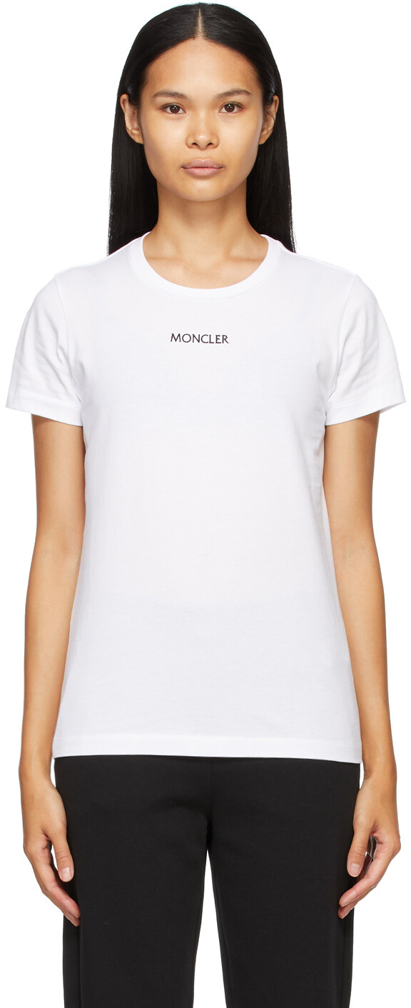 

Белая футболка с логотипом Moncler