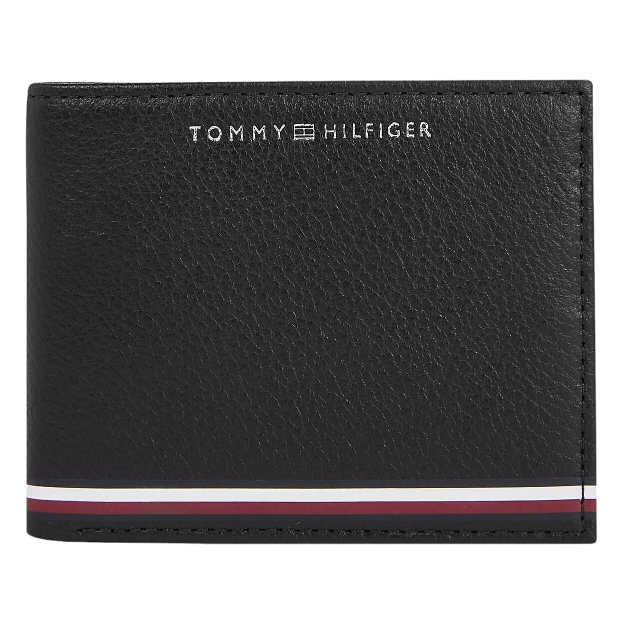 

Портмоне Tommy Hilfiger Logo Stripe Pebbled Mini, черный