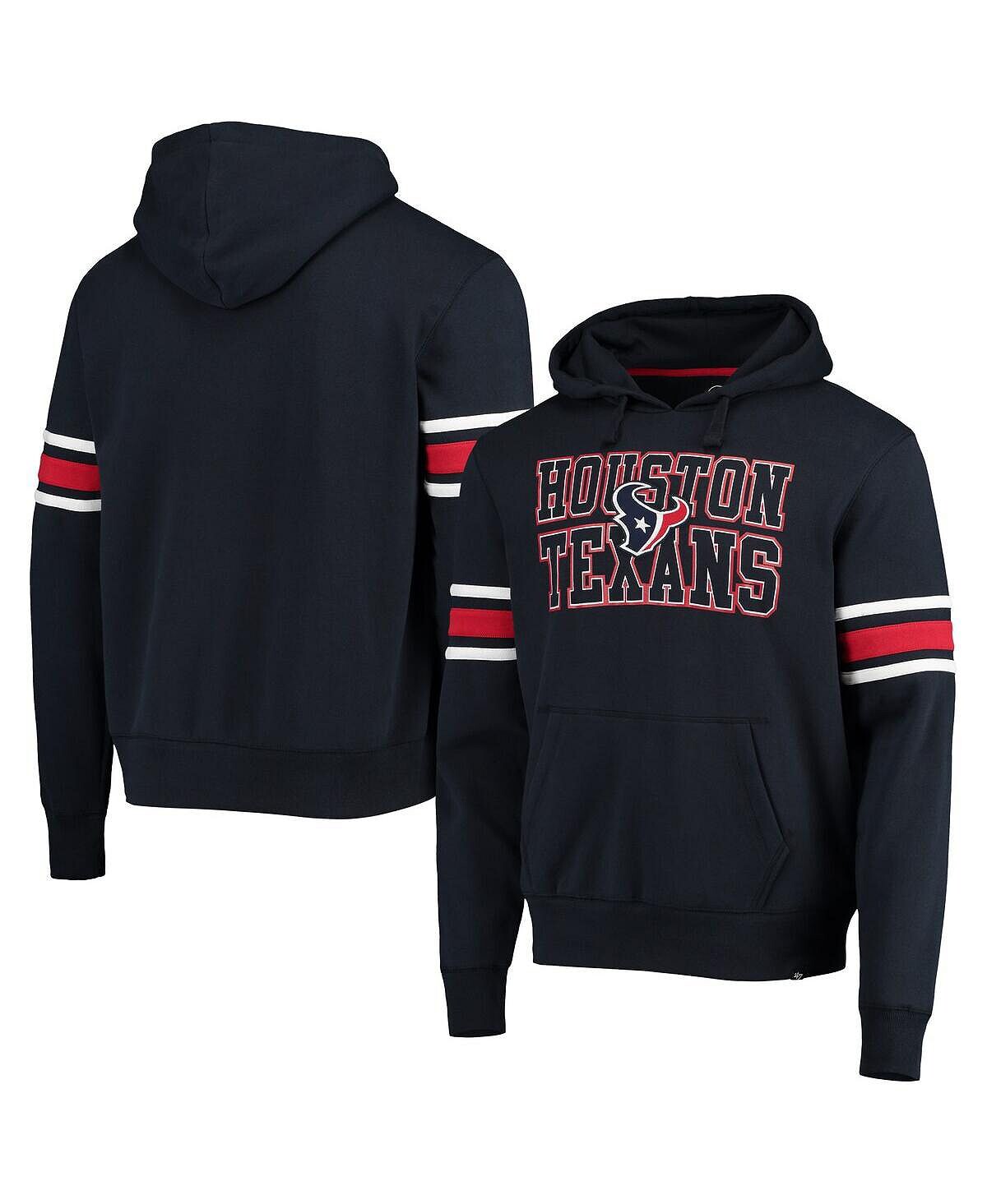 

Мужская темно-синяя толстовка с капюшоном houston texans double block pullover '47 Brand, синий