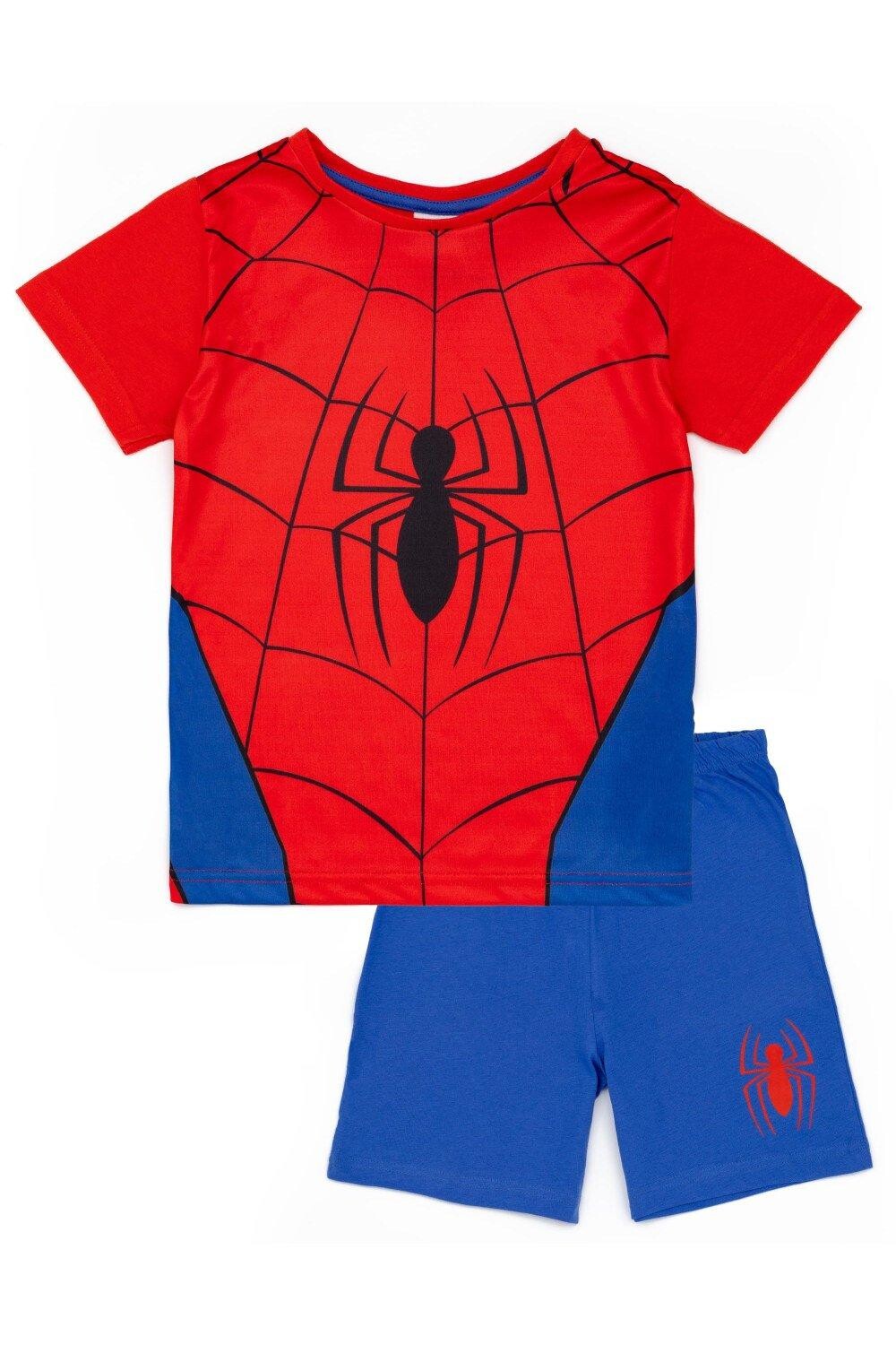 

Короткий пижамный комплект с логотипом Spider-Man, синий