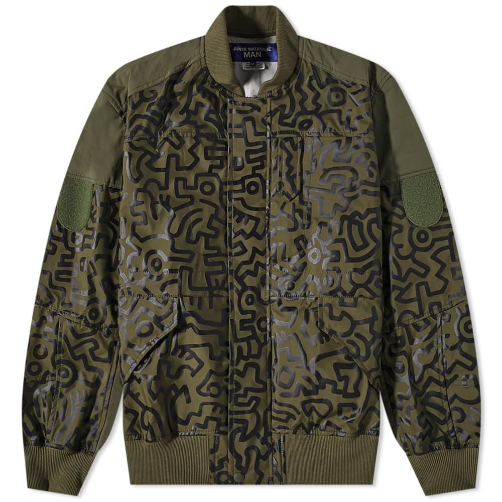 

нейлоновая куртка-бомбер из коллаборации с Keith Haring Junya Watanabe MAN, Серый