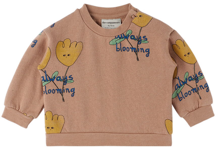 

Толстовка Baby Brown Flowers по всей поверхности The Campamento