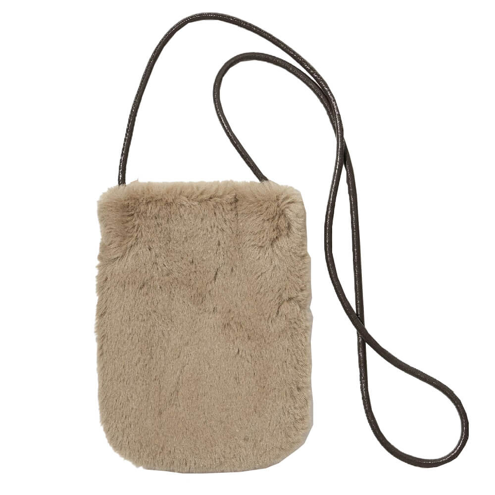 

Мини-сумка Uniqlo Fluffy Mini Shoulder, черный/коричневый