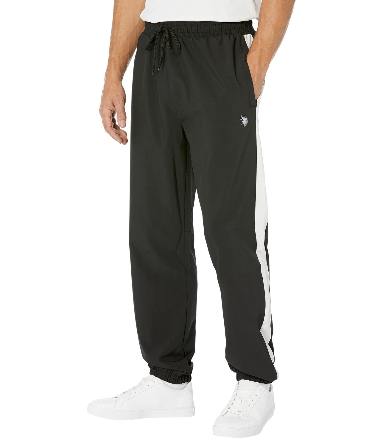 

Брюки U.S. POLO ASSN., Stretch Woven Pants with Stripe, Черный