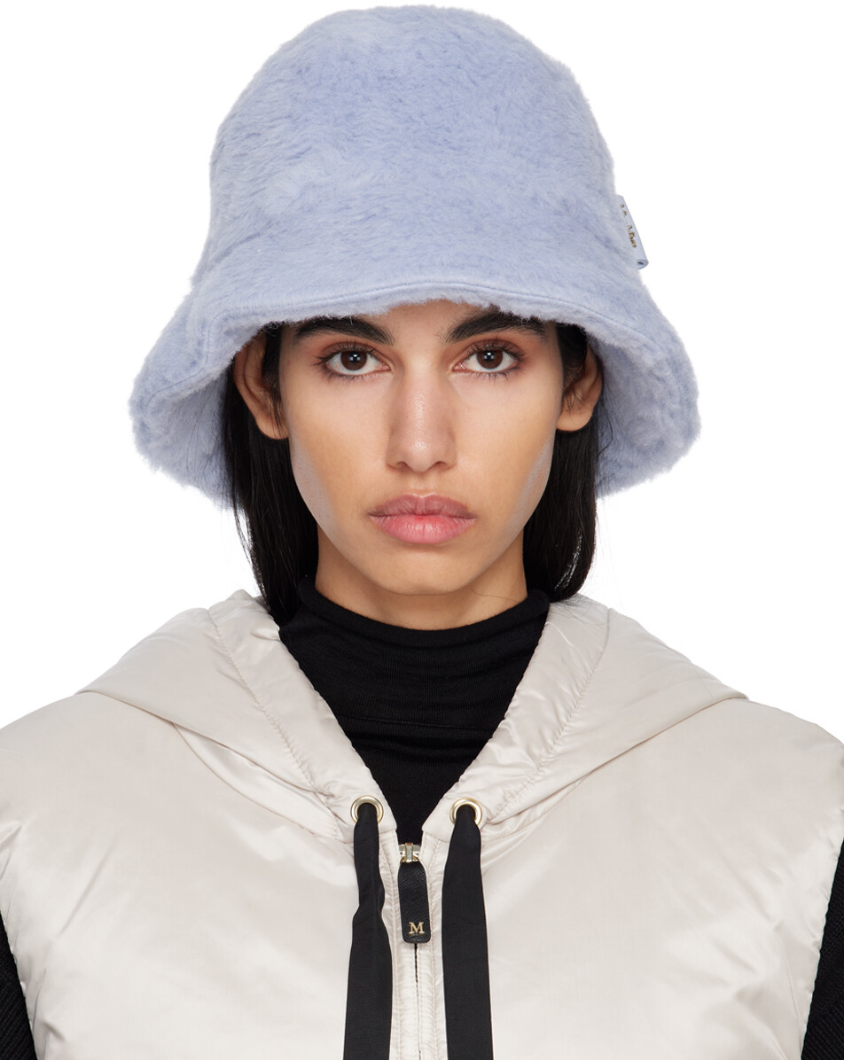 

Синяя флисовая пляжная шапка Max Mara