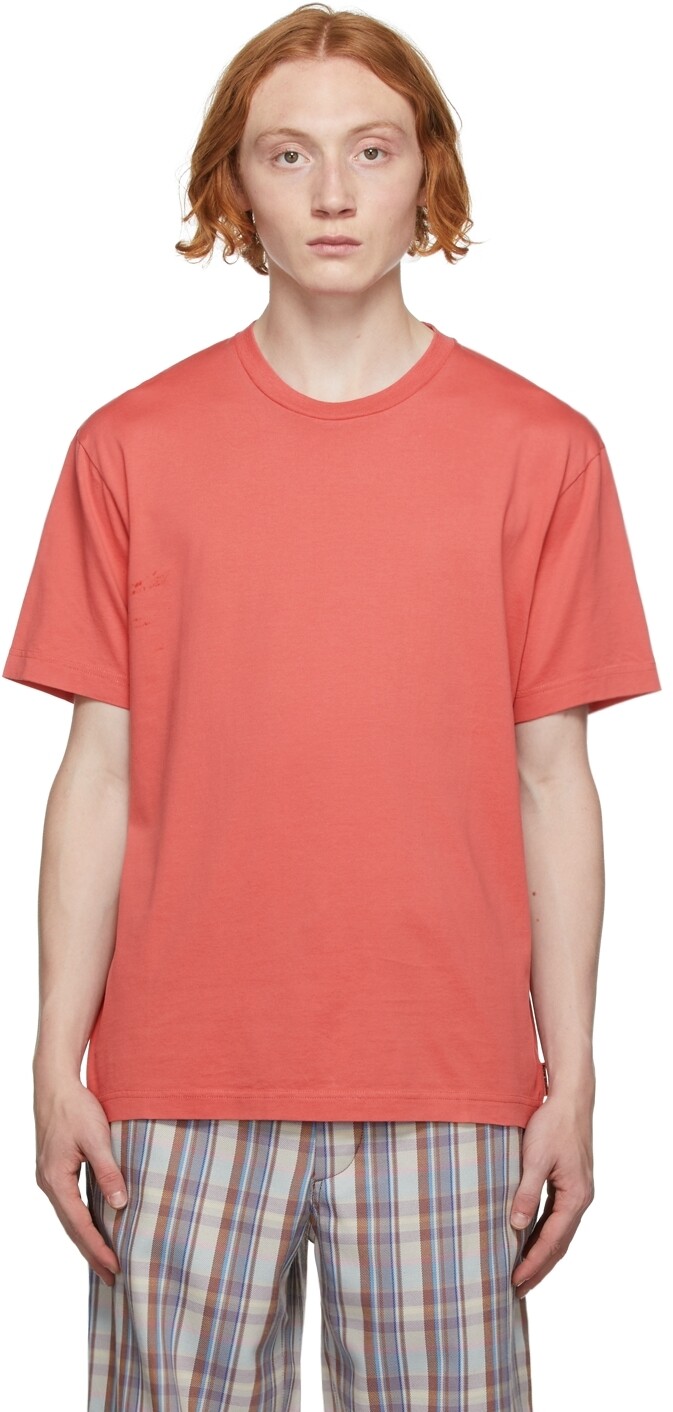 

Розовая футболка с высоким воротником Acne Studios