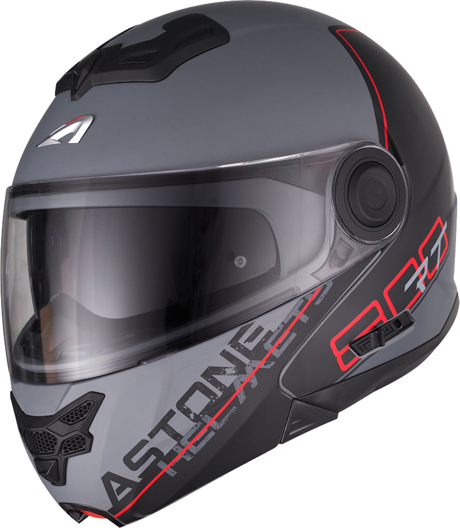 Шлем Astone RT 800 Linetek, серый/красный