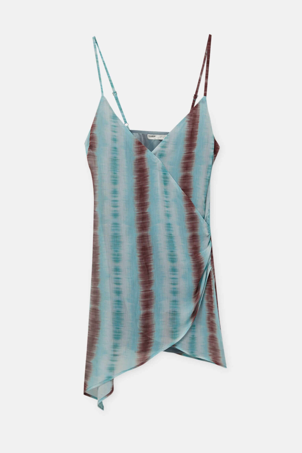

Платье Pull&Bear Wrap Tie-Dye Short, бледно-синий