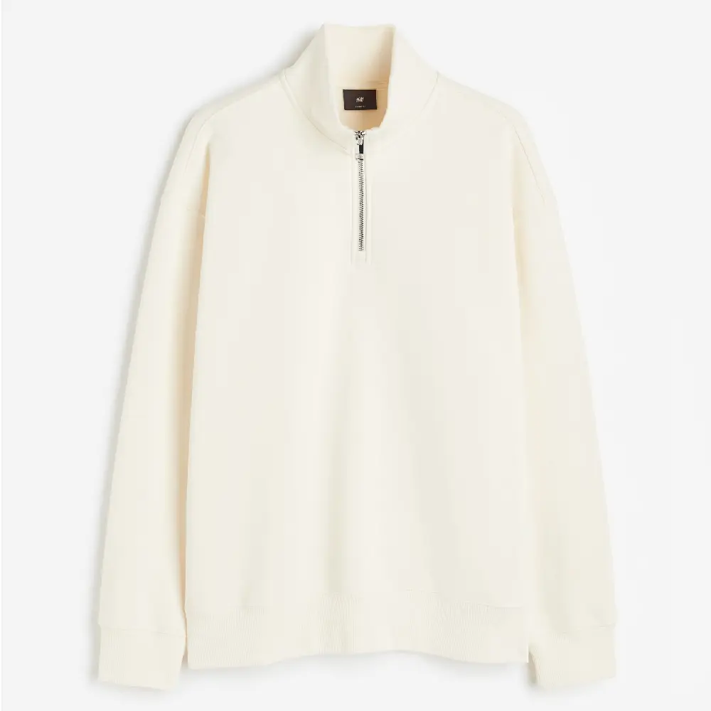 

Свитшот H&M Relaxed Fit Half-zip, кремовый, Бежевый