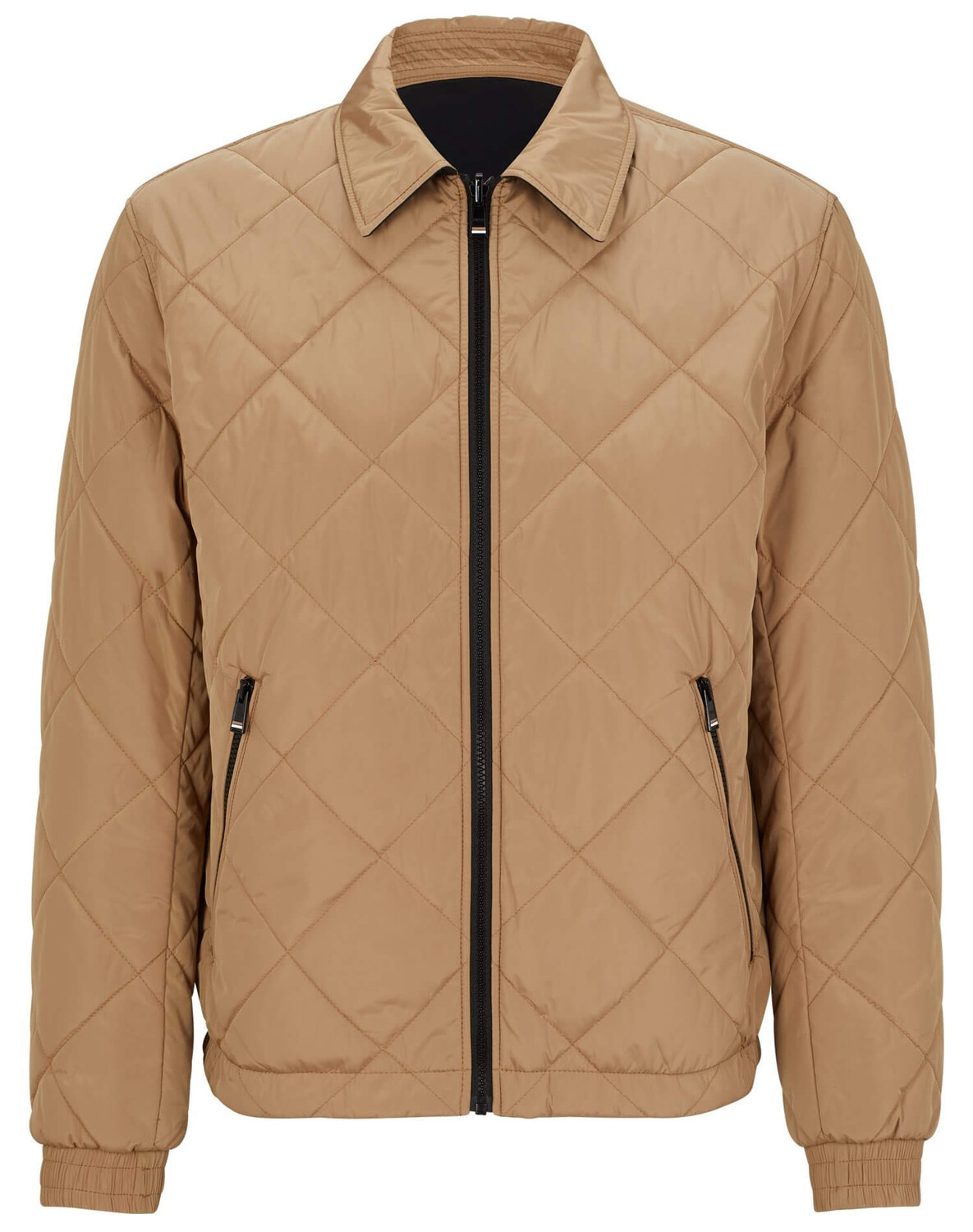 

Водоотталкивающая стеганая куртка BOSS Monogram Trim, бежевый