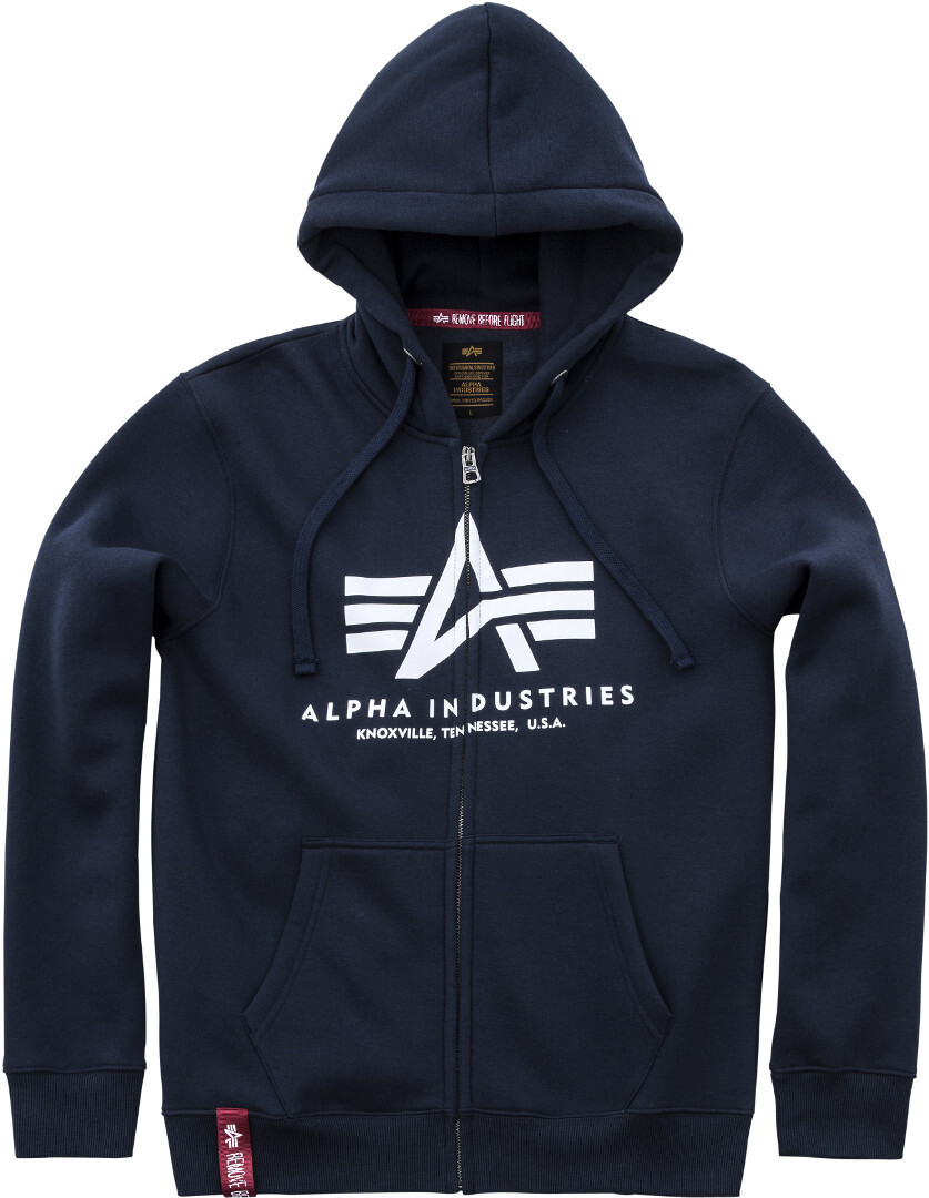 

Балахон Alpha Industries Basic ZIP, темно-синий