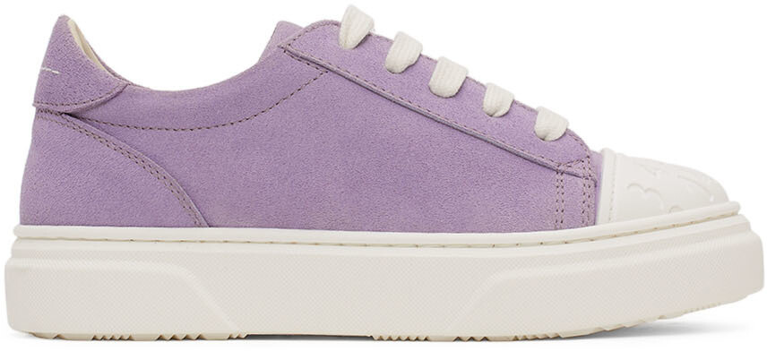 

Детские фиолетовые кроссовки на шнуровке MM6 Maison Margiela