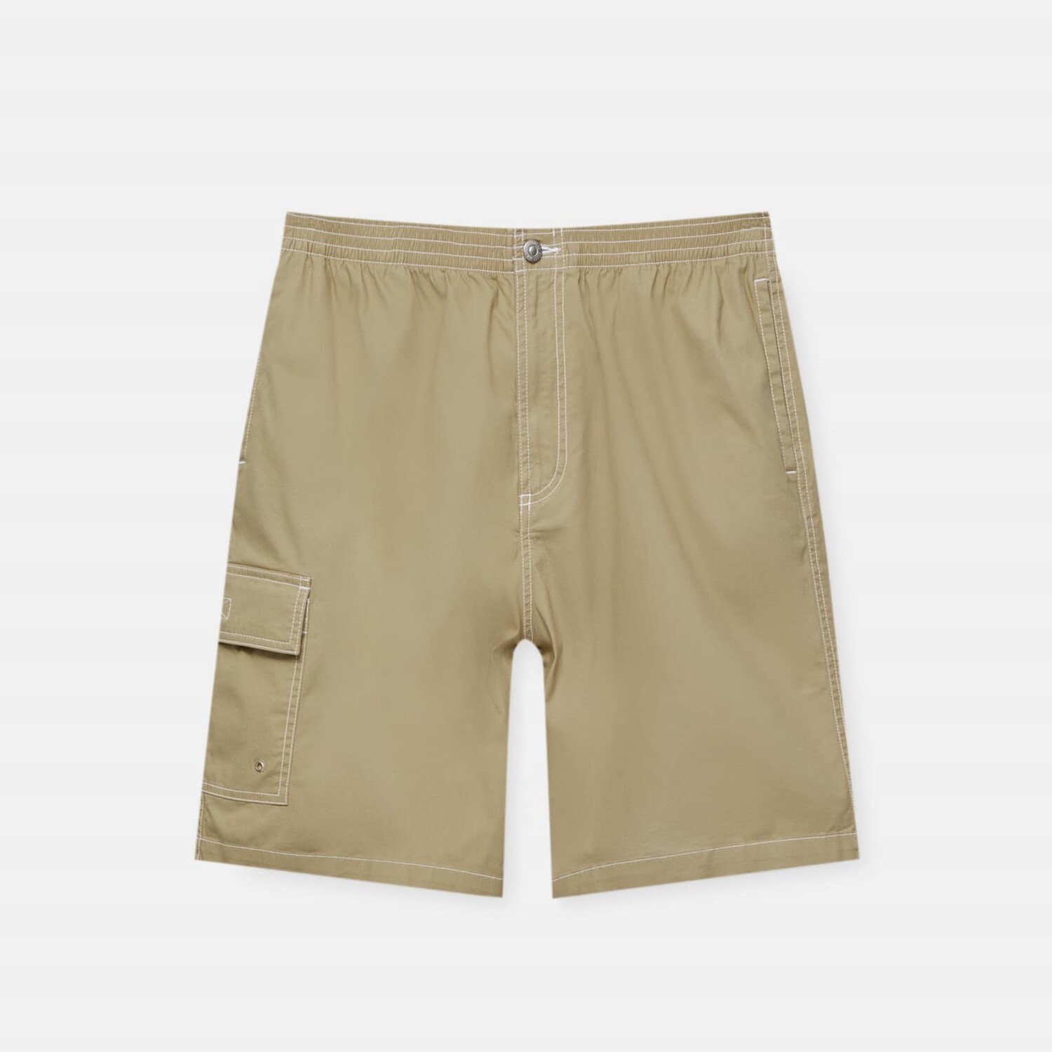

Шорты-бермуды Pull&Bear Cargo With Stitching, бежевый