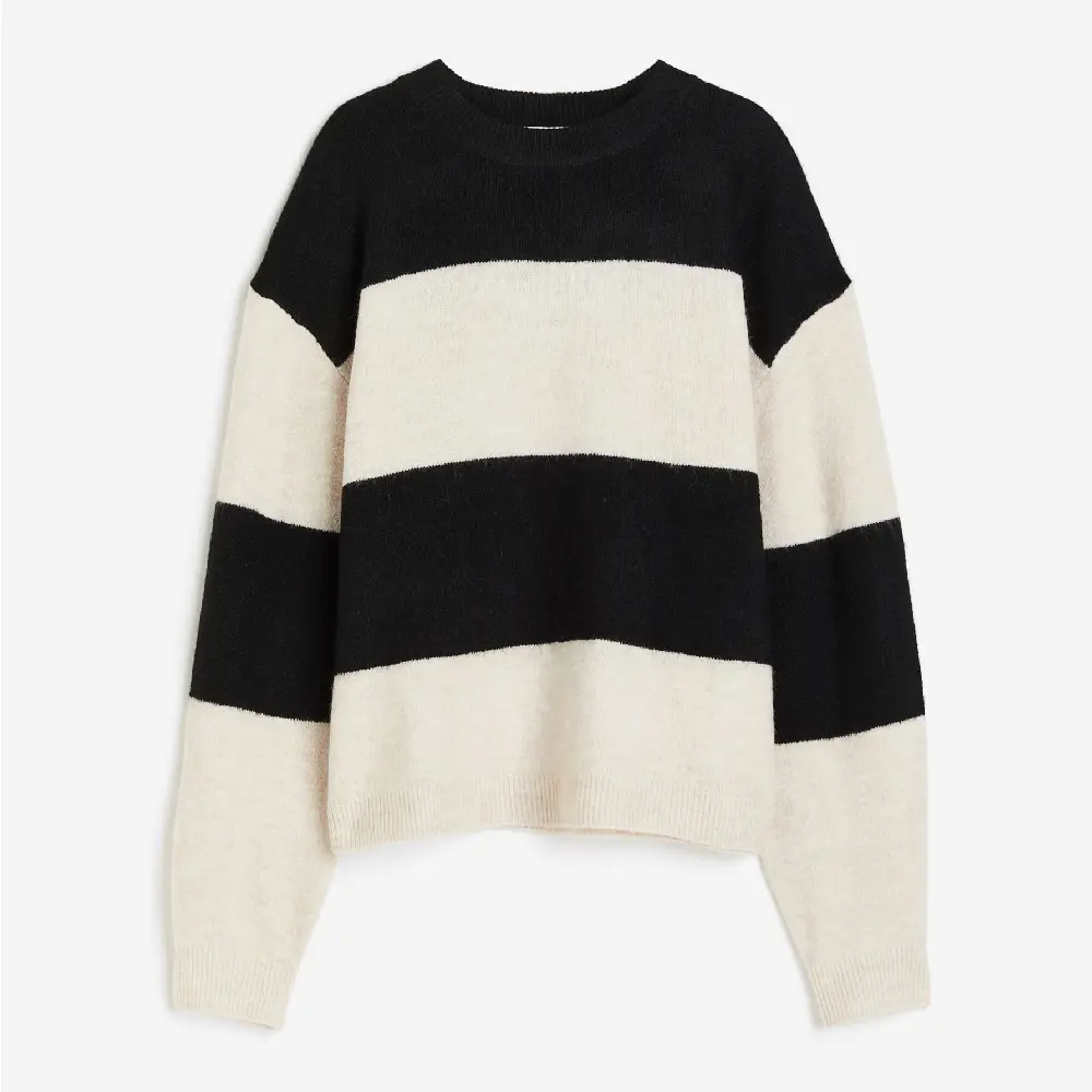 

Свитер H&M Knit, светло-бежевый/черный