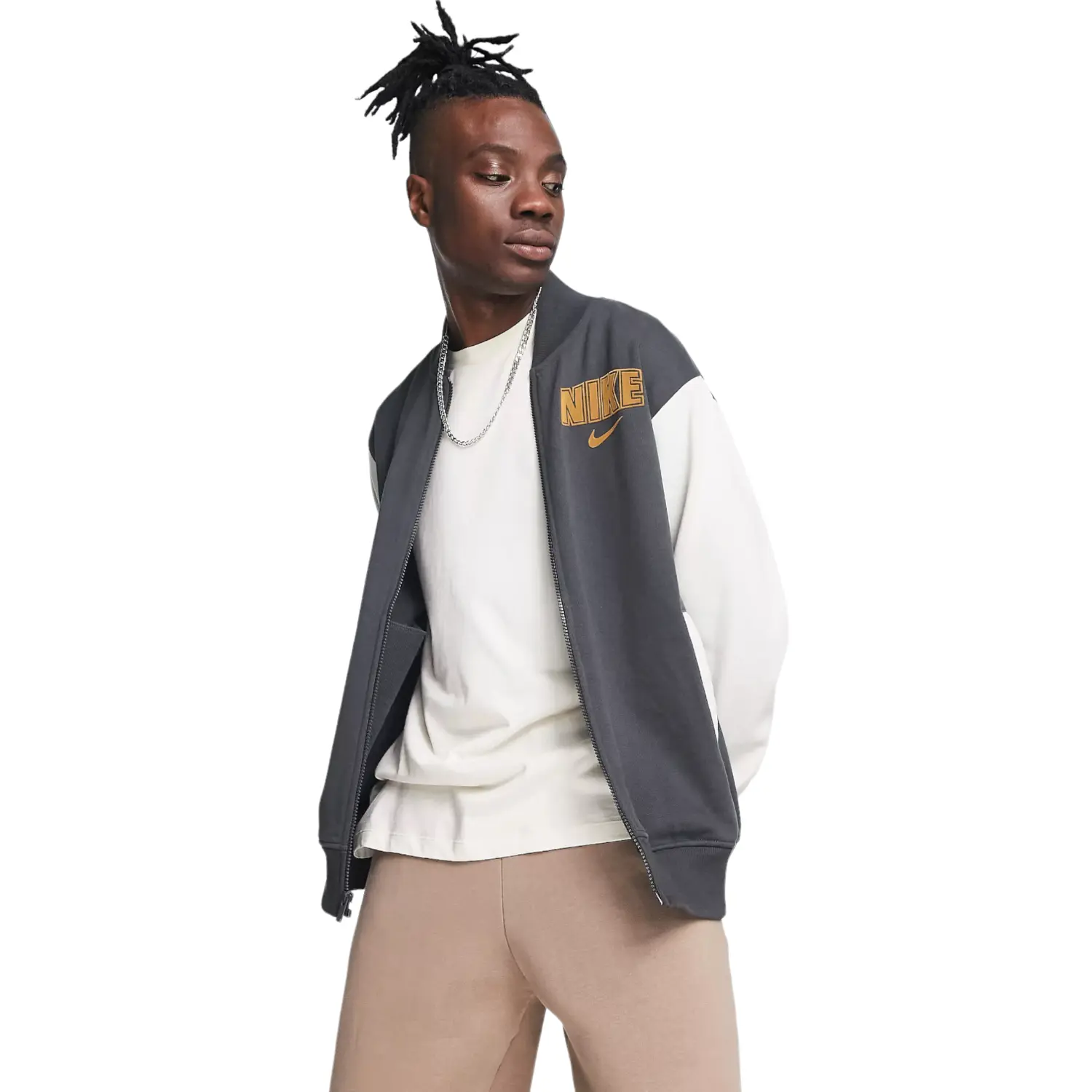 

Куртка Nike Fleece Varsity In Dark Smoke, серый