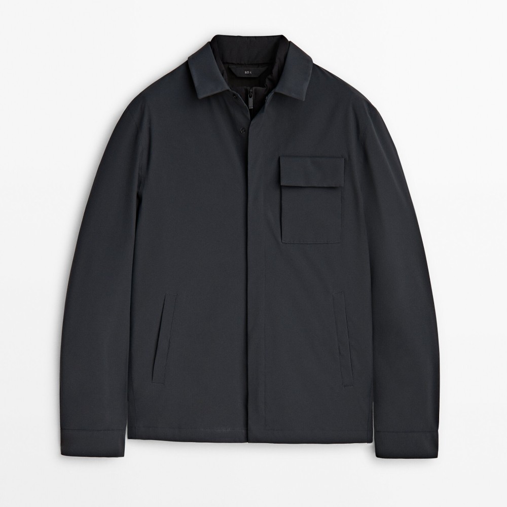 Куртка Massimo Dutti 2-in-1 Technical, серый