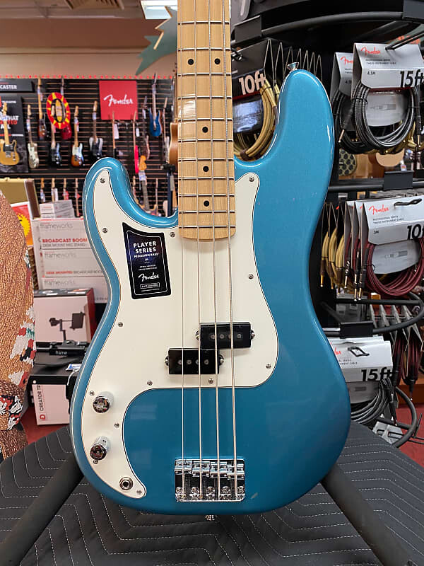 

Fender Player Precision Bass для левшей, кленовый гриф, Tidepool P-Bass