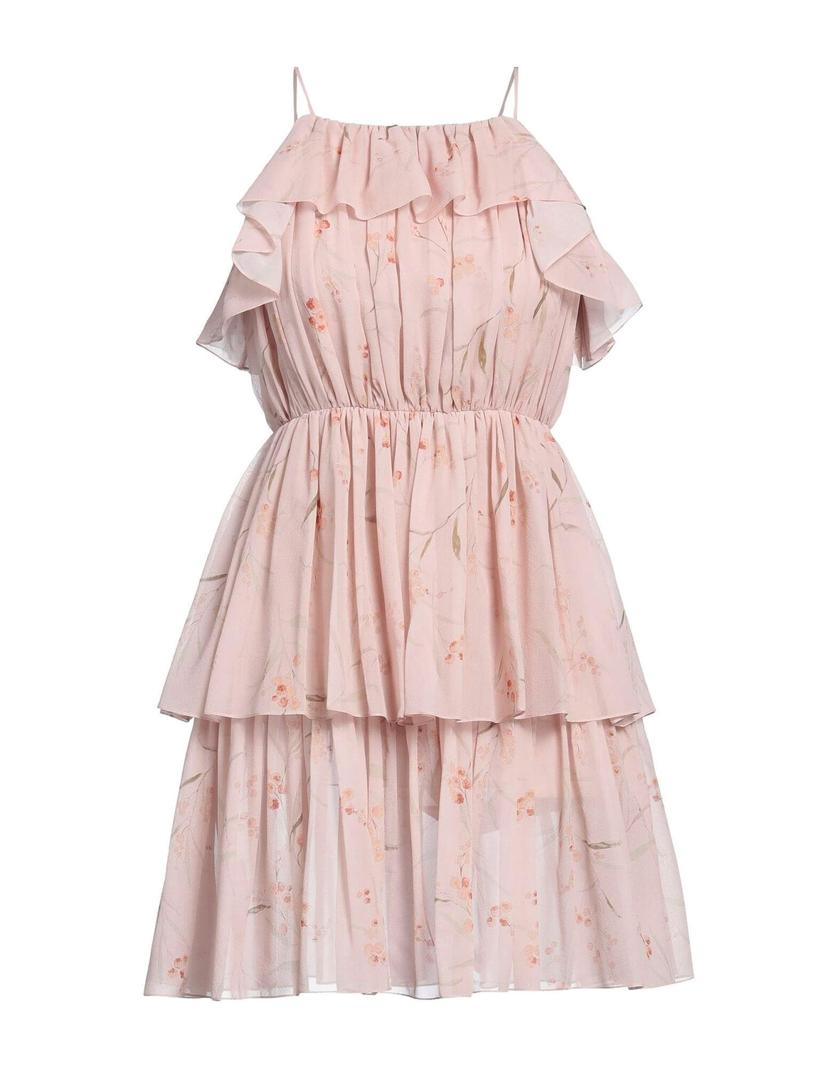 

Короткое платье с рюшами CELINE, розовый/зеленый