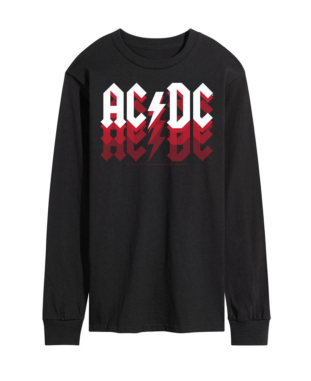 

Мужская футболка с длинным рукавом с логотипом acdc AIRWAVES, черный