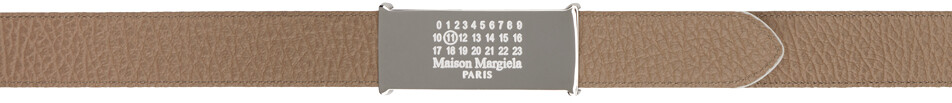 

Двусторонний темно-серый кожаный ремень Maison Margiela