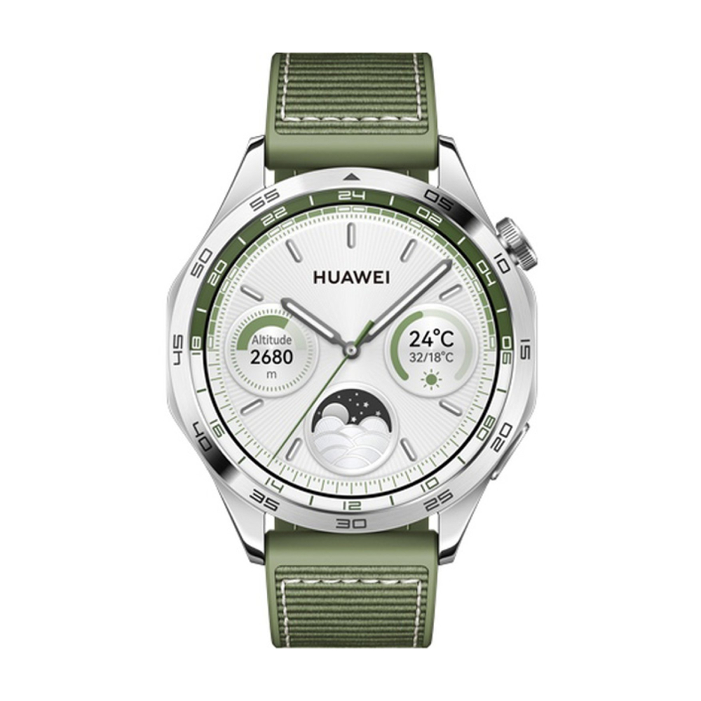 Умные часы Huawei Watch GT 4, 46 мм, Bluetooth, серебристый/зеленый умные часы huawei watch gt 4 pro 48 мм wi fi серебристый