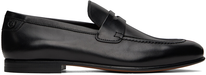 

Черные кожаные лоферы пенни Ferragamo, Черный
