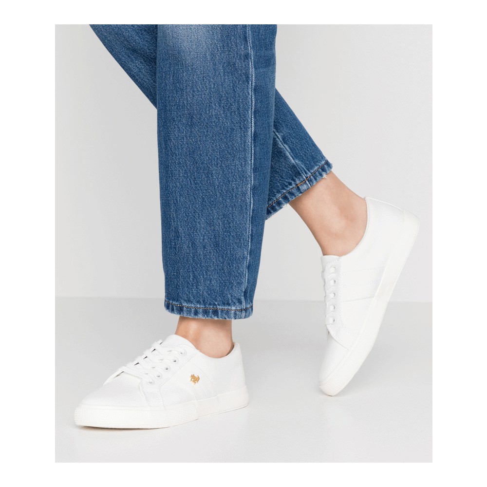 Кроссовки Lauren Ralph Lauren Janson Ii Canvas Sneaker, optic white - фото