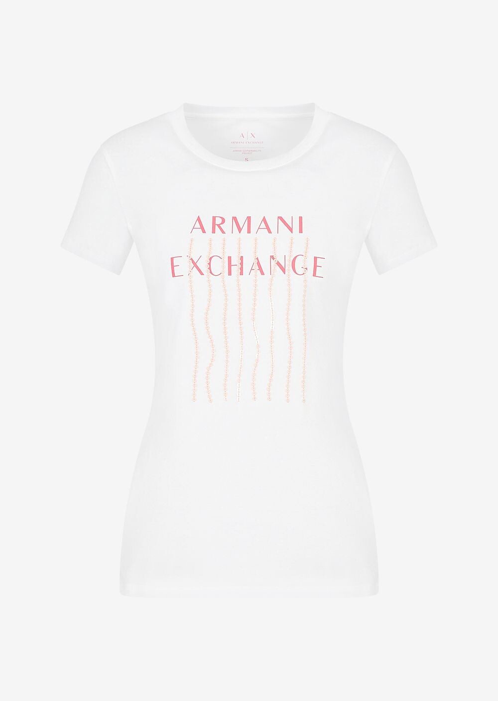 

Приталенные футболка Armani Exchange, белый