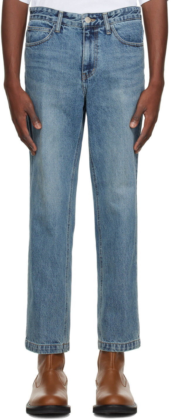 

Синие укороченные джинсы Solid Homme