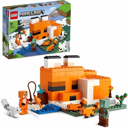 

Конструктор Lego 21178 Minecraft лисий домик, для детей в возрасте 8 лет