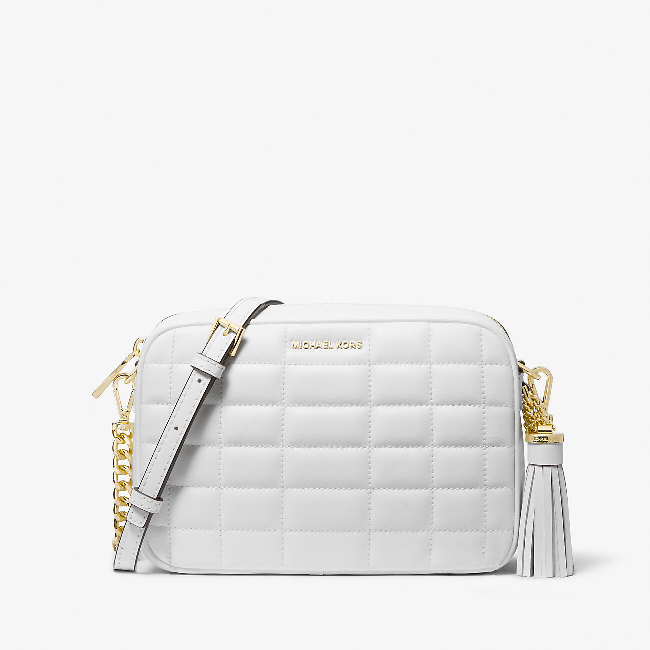 

Сумка Michael Michael Kors Jet Set Medium Quilted Leather, белый