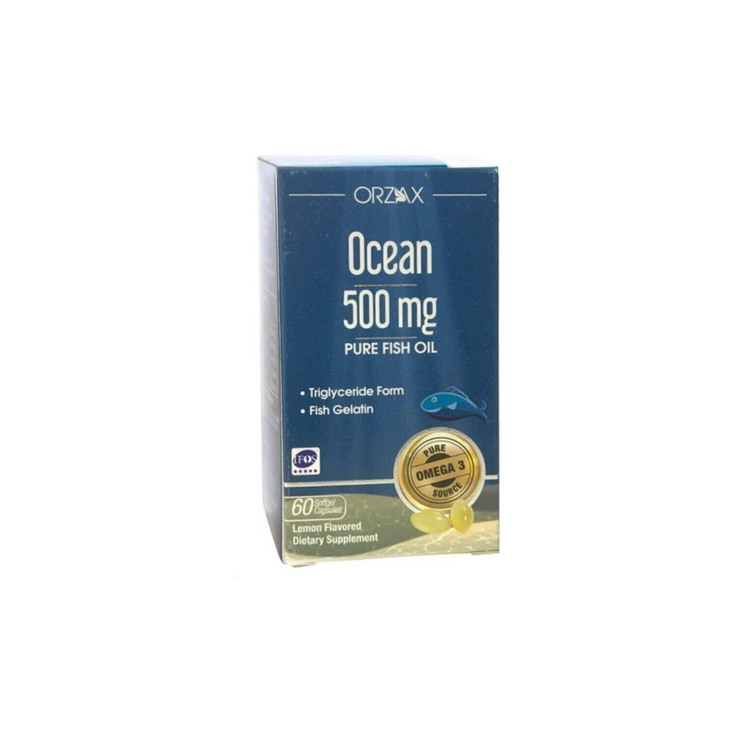 Омега-3 Ocean 500 мг, 60 капсул пищевая добавка barlean s seriously delicious omega pals