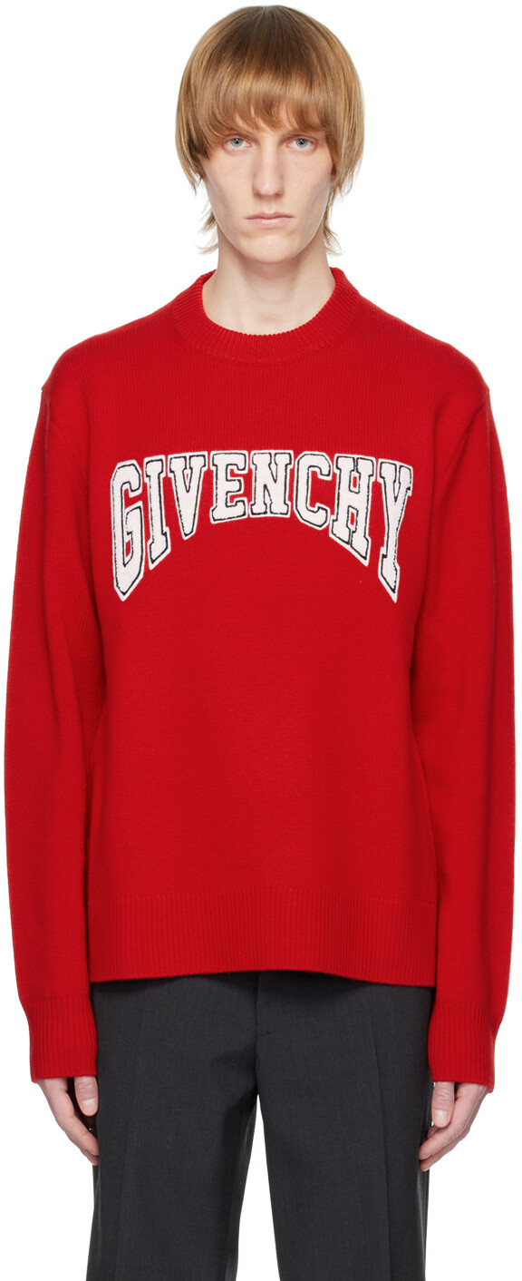 

Красный свитер с круглым вырезом Givenchy