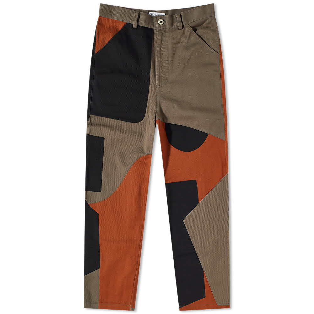 

Брюки JW Anderson Patchwork Fatigue Trousers, Коричневый
