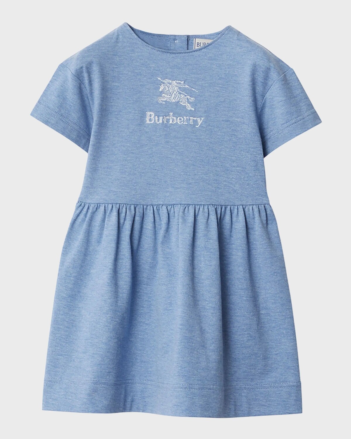 

Трикотажное платье с короткими рукавами Rhonda EKD для девочек Burberry, цвет Light Blue Melange