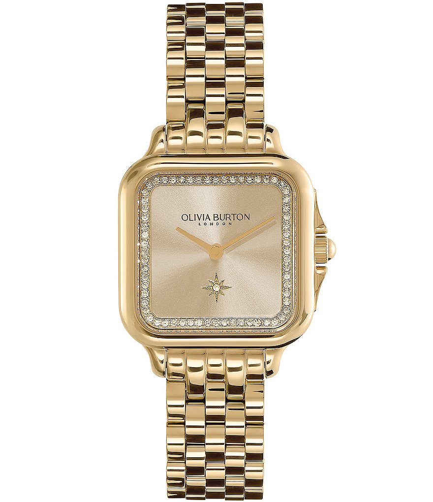 Женские кварцевые аналоговые часы-браслет Olivia Burton Grosvenor, золотой