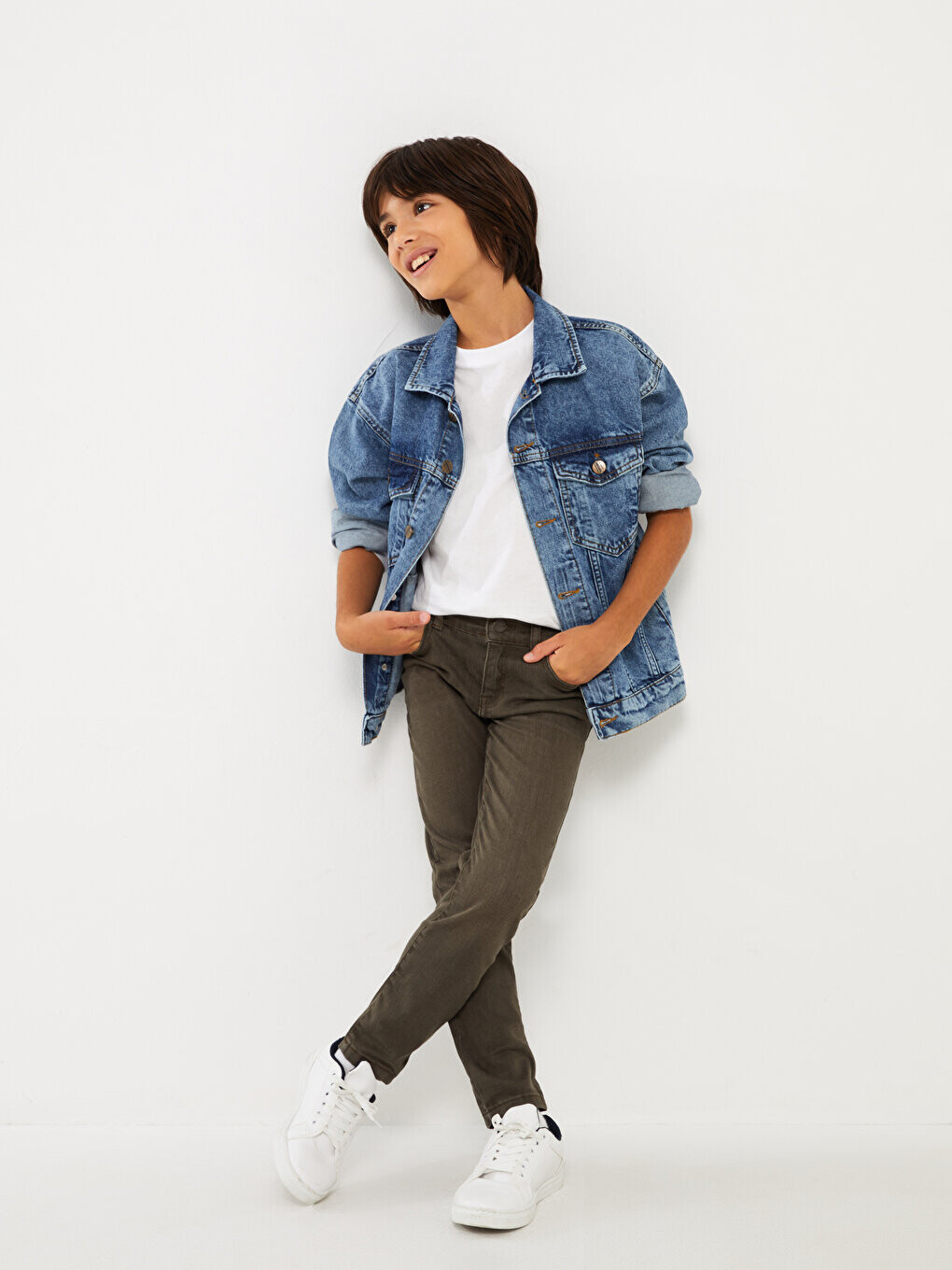 

Джинсовые брюки Super Skinny Fit для мальчиков LCW Kids, хаки