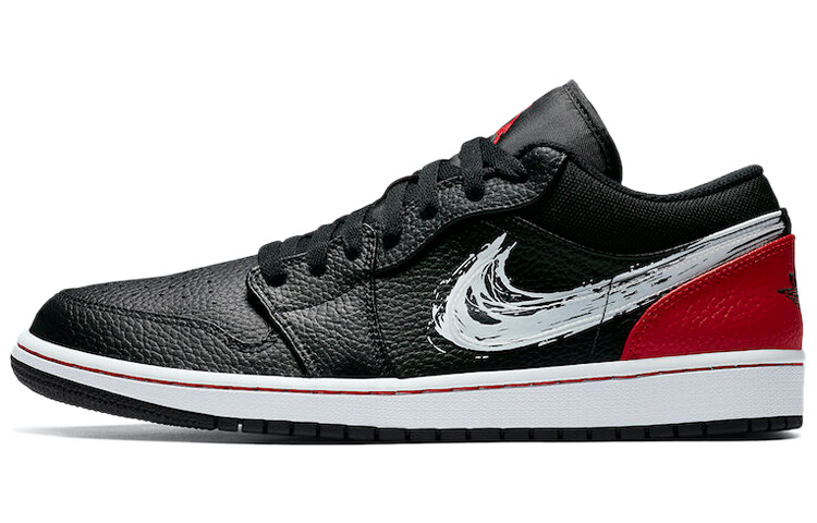 

Air Jordan 1 Low 'Brushstroke Swoosh - черный красный'