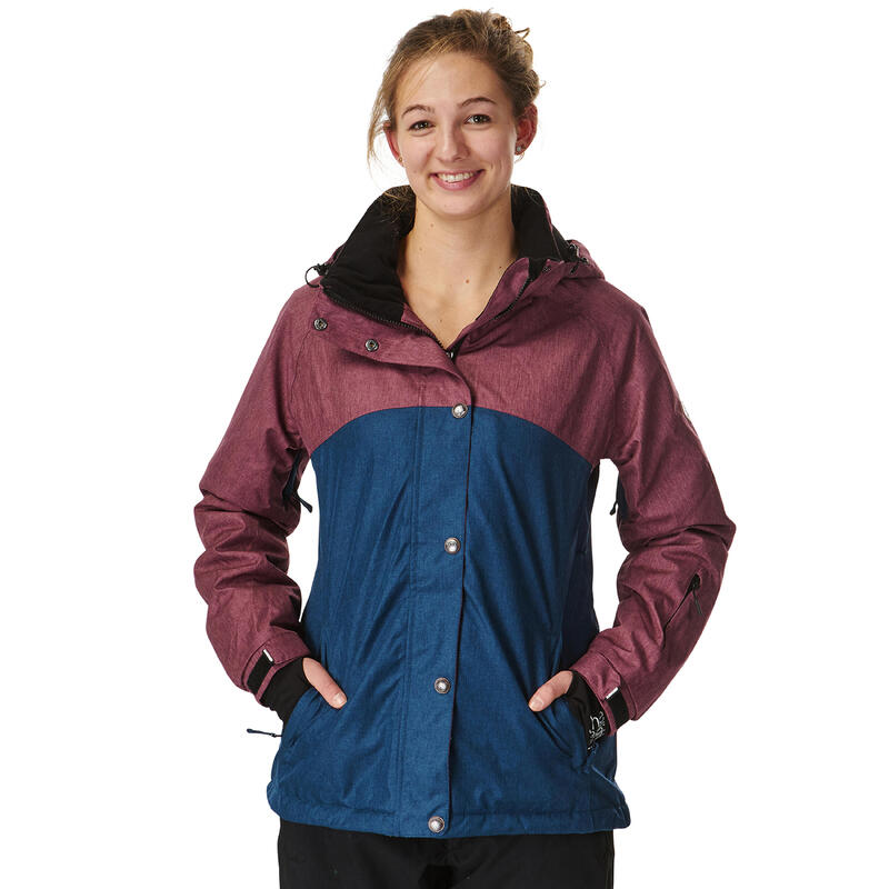 Куртка для лыж/сноуборда женская - LUNA темно-бордовая Light Board Corp, цвет blau