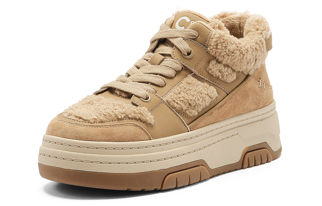

Кроссовки C°BANNER Skateboarding Shoes Women's High-top Beige, бежевый