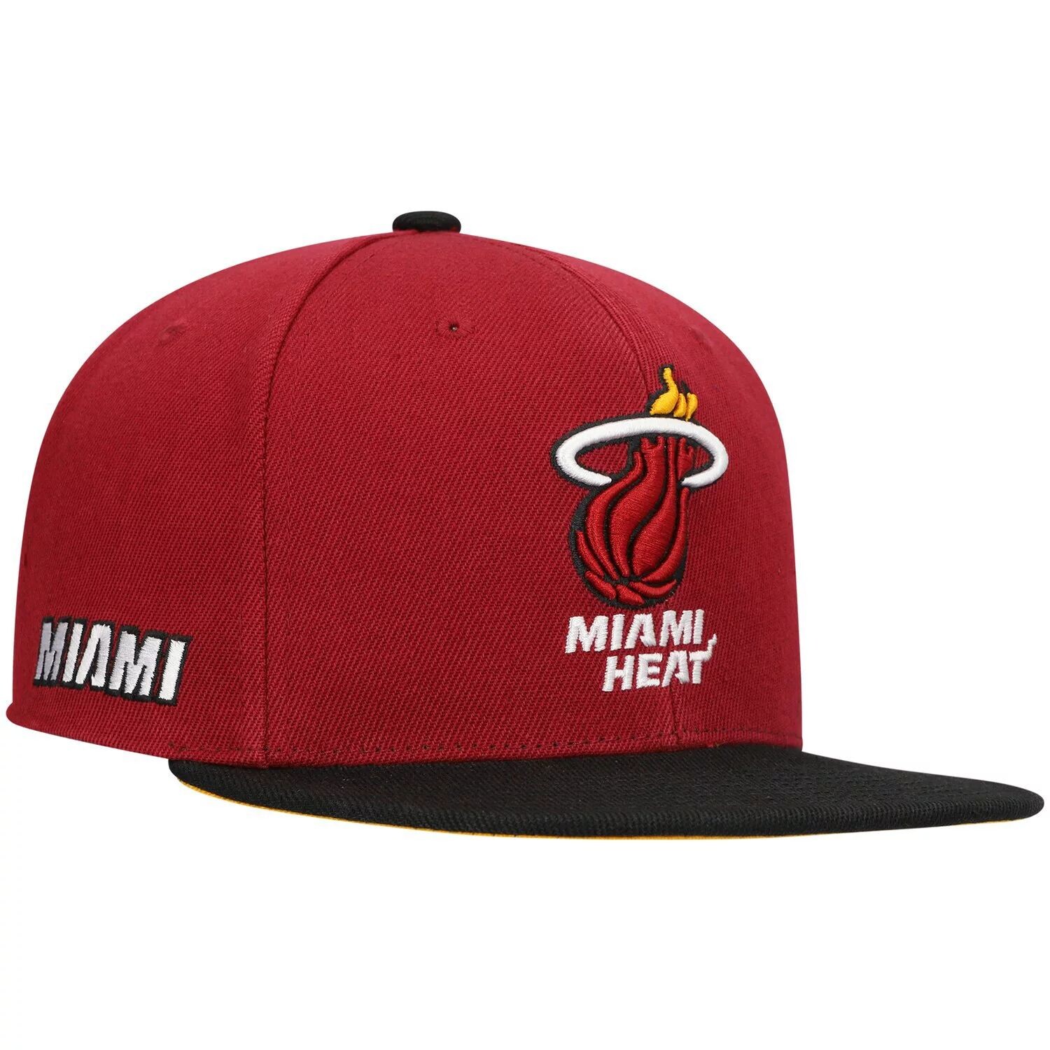 

Мужская кепка Mitchell & Ness Red Miami Heat Core с боковой застежкой