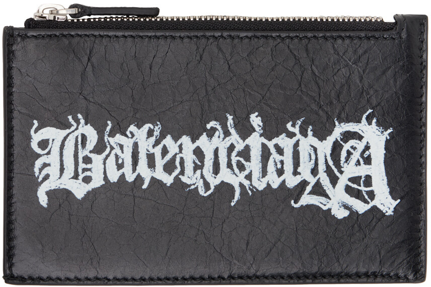 

Черный большой длинный кошелек для монет Balenciaga