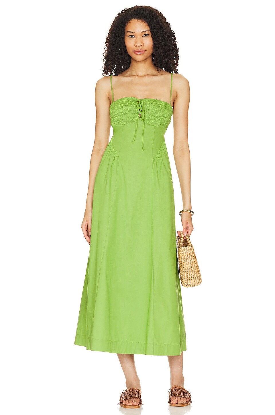 

Платье миди Free People Fifi, цвет Kelly Green