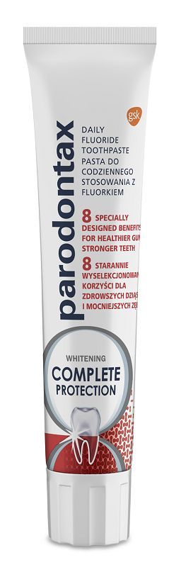 Parodontax Complete Protection Whitening Зубная паста, 75 ml зубная паста с фтором 75 мл parodontax complete protection extra fresh