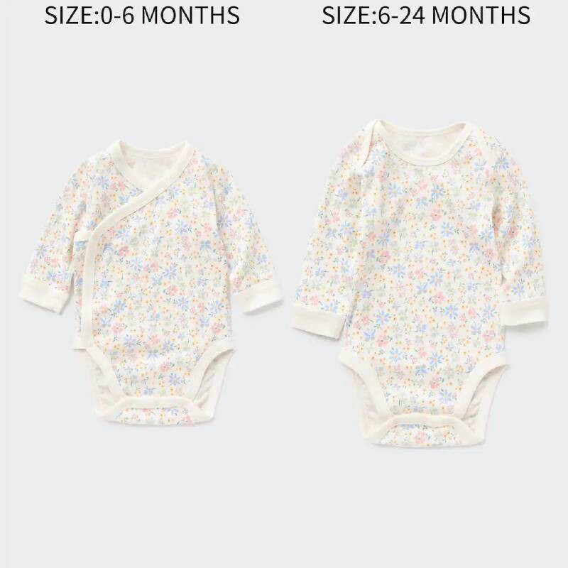 

Боди для новорожденных Uniqlo Joy Of Print Flower, белый