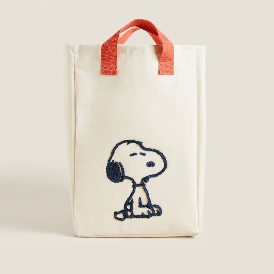 

Корзина с ручками Zara Home Peanuts, кремовый/красный