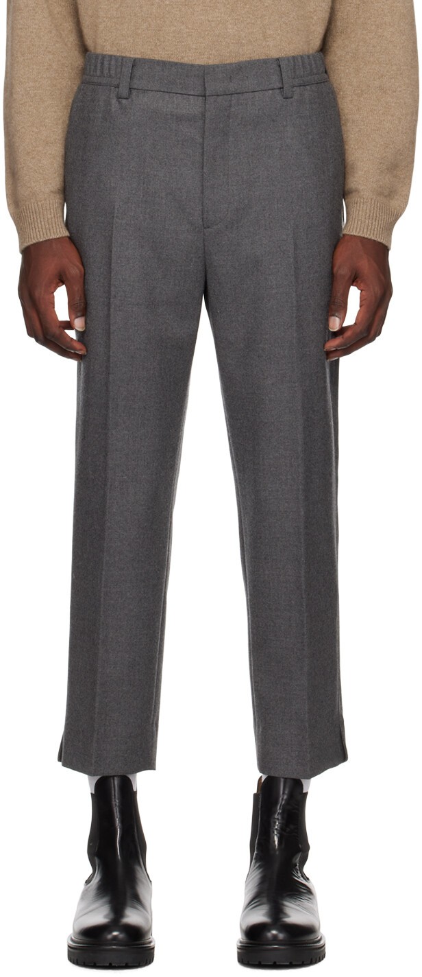 

Серые брюки со складками Solid Homme